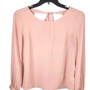 Forever21, Women's Mauve long sleeves, round neck, tie in the back of top, Sz S